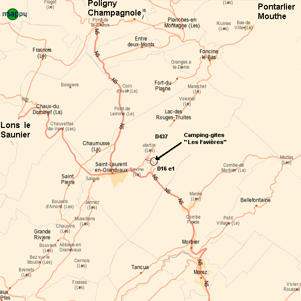 acc�s aux locations chalet gite les Favi�res